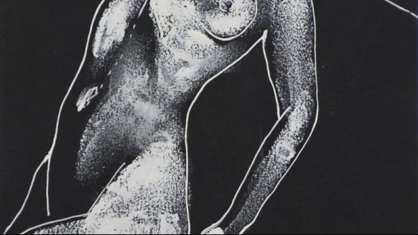 Desnudo blanco sobre negro 1